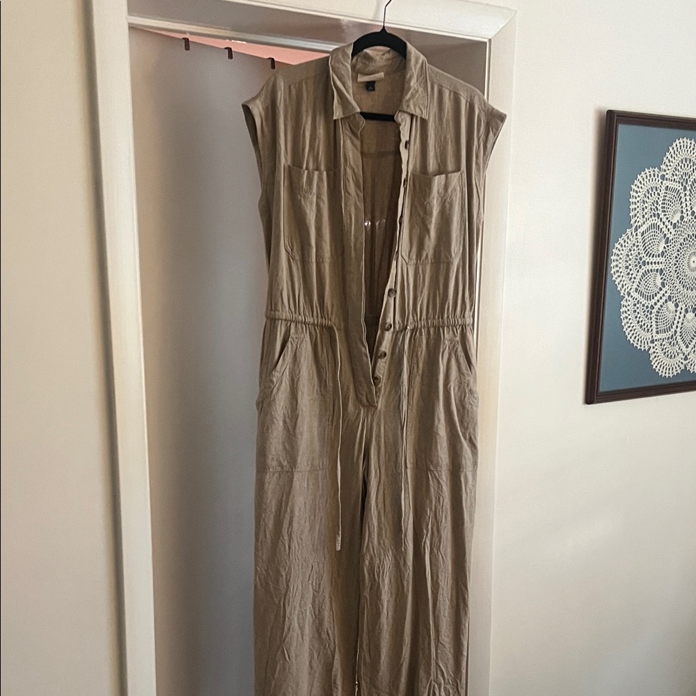 Universal Thread Natural Linen Jumpsuit